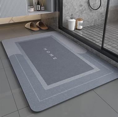 Super Absorbent Floor Mat for Bathroom Non Slip, Diatomaceous Bath Mats Fast Drying Soft, Carpet for Shower Tub Outdoor Doormats