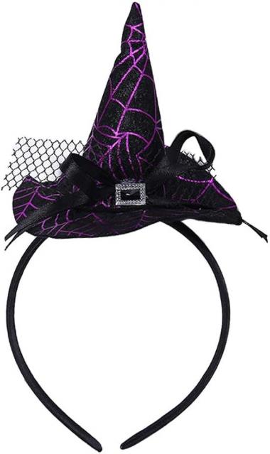 Headband Hat Hoop Band Headwear Witch Wizard Spiderweb for Halloween Christmas Party Costume Girls Boys Women