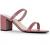 J. Adams Stormi Mules for Women - Square Toe Double Band Low Block Heel Sandals