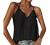 Womens V Neck Strappy Tank Tops Lace Sexy Hollow Halter Loose Casual Spaghetti Strap Sleeveless Camis Shirts Blouses