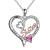 POTOPYY Sister Pendant Sterling Silver I Love You Forever Necklace Birthstone Pendant Jewelry for Women Sister Friend Birthday Gifts