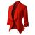 Womens Casual Work Office Draped Open Front Blazer Jacket Plus Size Loose Solid Color Ruched 3/4 Sleeve Blazers Suit