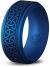 Knot Theory Trinity Silicone Ring for Men in Black, Metallic Blue, or Dark Silver