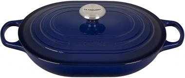 Le Creuset Enameled Cast Iron Signature Oval Casserole, 3.75 qt., Indigo