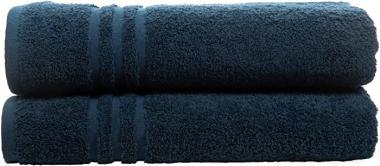 Bliss Casa Bath Towels 500 GSM Premium Quality Natural Ring Spun Cotton Highly Absorbent and Eco-Friendly 27 x 54 Inch Bath Towels Set (Navy, 2 Pack)