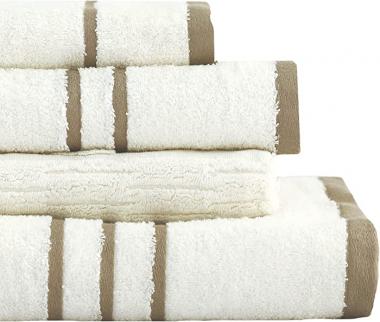 Flenulla Towels for Bathroom, %100 Turkish Cotton Clearance Prime, Soft & Absorbent I Luxury Decor 4 Pieces Accessories Set for Bath, 1 Wash Cloth, Hand, 1 Face, 1 Body, 1 Mat Towel (Cream)