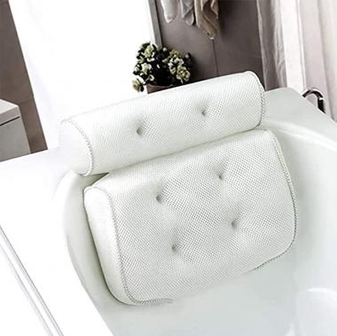 JaidWefj Waterproof Bath Pillow,Home Spa Headrest,Bathtub Cushion with Non-Slip Suction Cups,for Perfect Head, Neck, Back and Shoulder Support