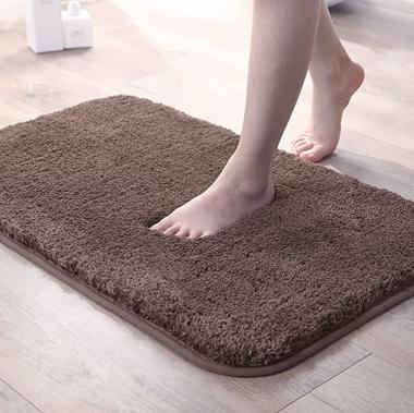 Plentio Bath Rug, 24"x36", Dark Brown, Ultra Soft, Fluffy Thick, Absorbent Bathroom Mat Rugs, Machine Wash and Dry, Microfiber Cozy Bath Mat for Bathroom, Shower, Hot Tub, Spa