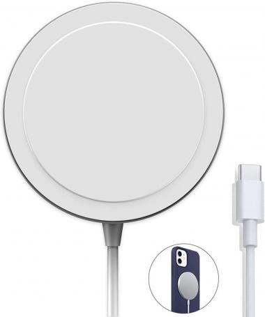 Magnetic Wireless Charger, 15W Max Fast Charging Pad Compatible with MagSafe Charger for iPhone 14/14 Pro/14 Plus/14 Pro Max, iPhone 13/13 Pro/13 Pro Max/13 Mini/12/11/X/8, AirPods Pro 2, White