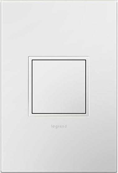 Legrand adorne 20Amp 1-Gang Pop-Out Outlet in Gloss White With Matching Wall Plate, ARPTR201GW2WP