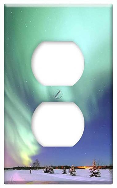 Switch Plate Outlet Cover - Aurora Borealis Alaska Space Magical Night