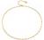 18k Gold Paperclip Chain Choker Satellite Chain Lava Bead Pendant Necklace Dainty Jewelry for Women 16''