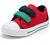 K KomForme Toddler Boys & Girls Shoes Kids Canvas Sneakers with Cartoon Dual Hook and Loops