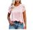 Womens Tops Casual Lace Trim Petal Sleeve Blouse Summer Loose Shirt V Neck Tunic Top Floral Print Blouse for Women