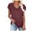 Womens Tops Casual Lace Trim Petal Sleeve Blouse Summer Loose Shirt V Neck Tunic Top Floral Print Blouse for Women