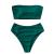 ZAFUL Womens 2 Pieces Bandeau Bikini Set Ruffle Lace up Padded Swimsuits