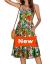 Halife Womens Summer Dresses Casual Spaghetti Strap Floral Button Down Swing Midi Dress with Pockets