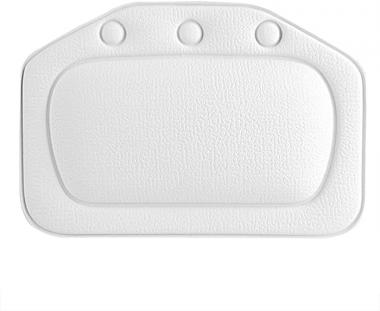 Bathtub Pillow Soft Foam Padded Spa Bath Pillow Tub Headrest Head Neck Back Cushion Bathroom (White)