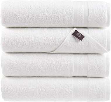 REGAL RUBY White Bath Towels Quick-Dry High Absorbent 100% Turkish Cotton Lightweight Towel for Bathroom, Guests, Pool, Gym, Camp, Travel, College Dorm, Shower