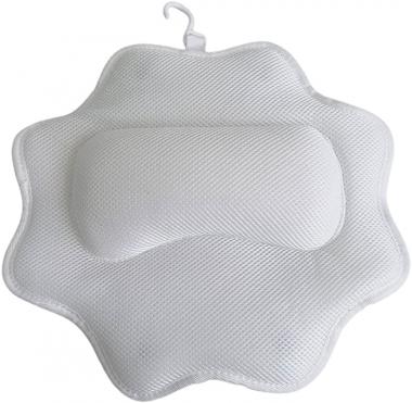 LANCHEN Bath Pillow Non-Slip Suction Cup Spa Bathtub Headrest Quick Dry Mesh Tub Cushion