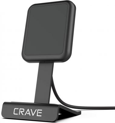 Crave Wireless Charging Stand, Fast Wireless Charger 10W Qi-Certified Wireless Charging Pad for iPhone 12, 11, Xs, XR, 8, Samsung Note 20, Note 10, Note 9, S21, S20, S10 - Black