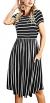 Simier Fariry Womens Modest Teacher Midi Casual Dress with Pockets