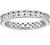 Amazon Collection Platinum-Plated Sterling Silver Infinite Elements Zirconia Channel Set All-Around Band Ring