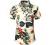 JOGAL Women's Floral Blouse Casual Button Down Short Sleeve Aloha Hawaiian Shirt