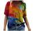 Summer Tops for Women Short Sleeve T Shirts Casual V-Neck Tie Dye Abstract Printed Tee T-Shirts Tunic Loose Blouses