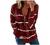 Women’s Casual Long Sleeve Lapel Zipper Striped Sweatshirt Color Block Drawstring Loose T Shirts Pullover Workout Tops