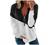 Women’s Casual Long Sleeve Lapel Zipper Striped Sweatshirt Color Block Drawstring Loose T Shirts Pullover Workout Tops