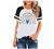 Womens T Shirts Fashion Leopard Summer Short Sleeve Striped Color Block Casual Crewneck Shirt Baseball Raglan Tee Top