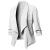 Womens Casual Work Office Draped Open Front Blazer Jacket Plus Size Loose Solid Color Ruched 3/4 Sleeve Blazers Suit