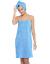 Zexxxy Women's Spa/Bath Body Wraps & Hair Towel Lightweight Knee Length Shower Wrap with Adjustable Closure XS-XXXL