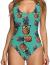 RAISEVERN Womens One Piece Swimsuits Funny Bathing Suits Swimwear Monokini