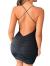 Eliacher Backless Dress Women's Spaghetti Strap Sexy Clubwear Bodycon Mini Dress