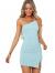 Eliacher Backless Dress Women's Spaghetti Strap Sexy Clubwear Bodycon Mini Dress