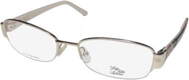 Saks Fifth Avenue 275 Womens Designer Half-rim Flexible Hinges Comfortable Contemporary Eyeglasses/Eyeglass Frame