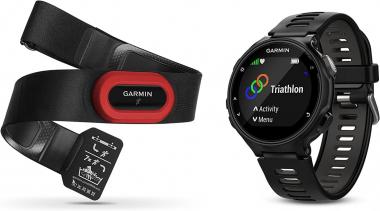 Garmin Forerunner 735XT Bundle, Multisport GPS Running Watch with Heart Rate, Includes HRM-Run Monitor, Black/Gray