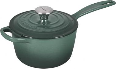 Le Creuset Signature Enameled Cast Iron Saucepan, 1-3/4-Quart, Artichaut