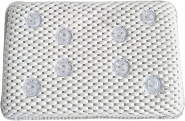 YANGPING HONGHUAER Bath Spa Pillow Cushioned Spongy Relaxing Bathtub Cushion 8 Suction Cups #2591 (Color : White)