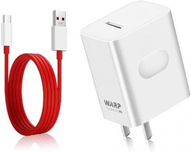 Rexin OnePlus 7 pro Warp Charger, 30W Power Adapter [5V 6A] + OnePlus USB-C Fast Charging Cable 1M / 3.3FT Data Cable for OnePlus7 6T 6 5T 5