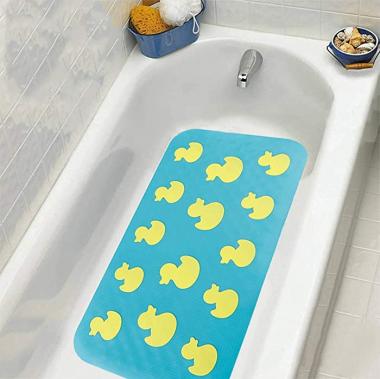 YIAN Bath Mat for Tub for Kids Baby Bathtub Mat Non Slip Bath Tub Mat with Suction Cups,Upgraded Eco-Friendly EPVC,27 X14 Inch,3D Duck