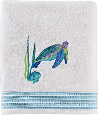 SKL Home by Saturday Knight Ltd. Watercolor Ocean Bath Towel, White