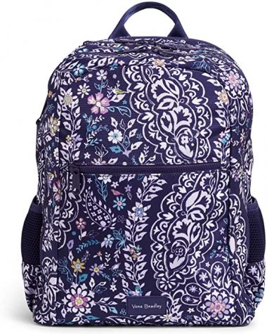 Vera Bradley womens Recycled Lighten Up Reactive Grand Backpack Bookbag, Belle Paisley, One Size US