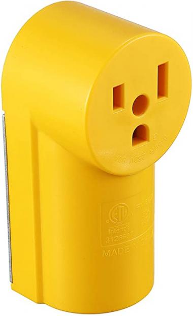 Miady NEMA 6-50R Receptacle, 50 Amp 125/250 Volt, Surface Mount Power Outlet, Yellow, ETL Listed