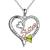 POTOPYY Sister Pendant Sterling Silver I Love You Forever Necklace Birthstone Pendant Jewelry for Women Sister Friend Birthday Gifts