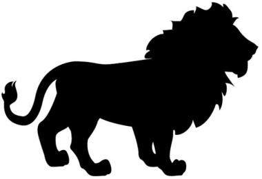 Pack of 3 Lion Stencils Made from 4 Ply Mat Board 11x14, 8x10, 5x7