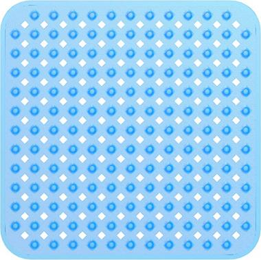 XIYUNTE Shower Mat Non Slip, Bathtub Mat with Suction Cups - 21 x 21 Inches Square Shower Mat with Drain Holes for Elderly & Kids, Machine Washable