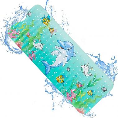 Shower Mat Baby Bath Mat for Tub Extra Long Non Slip Bathroom Bathtub Mat Eco Friendly Bath Tub Mat with 200 Big Suction Cups Machine Washable